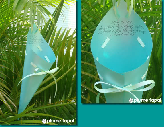 How do I make this?? Petal Cone with Ribbon :  wedding petal cones Petaltoss3
