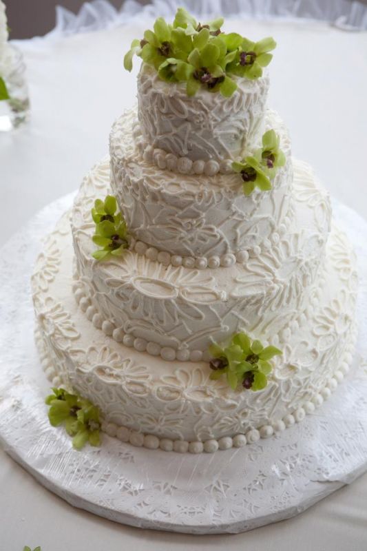 I like this lace look Post Your Buttercream Frosted Cakes Inspiration 
