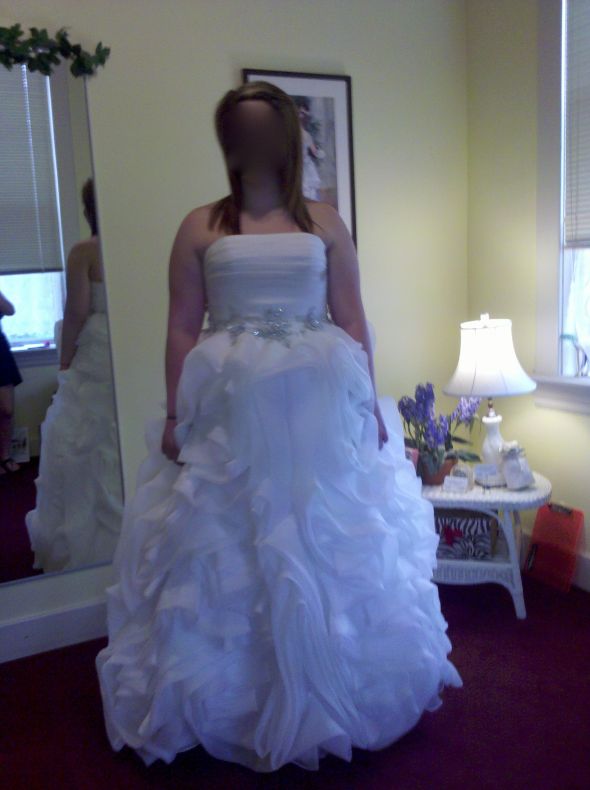 Size 12/14 (street size) brides: Post your dress pics! :  wedding wedding dress size 12 size 14 hourglass petite photos pictures pics ball gown 1 a line 1 IMG 20110613 180240