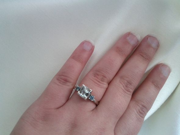Can I see your nondiamond engagement ring and any sapphire ring advice welcomed! : wedding sapphire ering blue diamond Engagement Ring