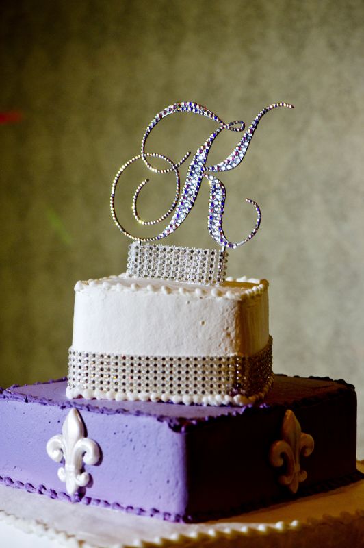 Swarovski crystal wedding cake letter K for sale