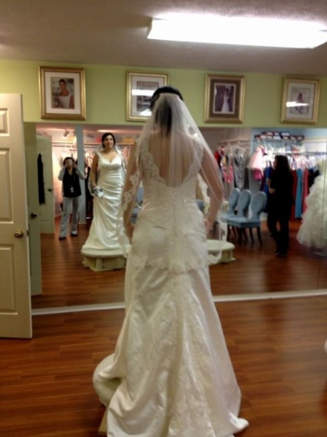 Size 12/14 (street size) brides: Post your dress pics! :  wedding wedding dress size 12 size 14 hourglass petite photos pictures pics ball gown 1 a line 1 Photo