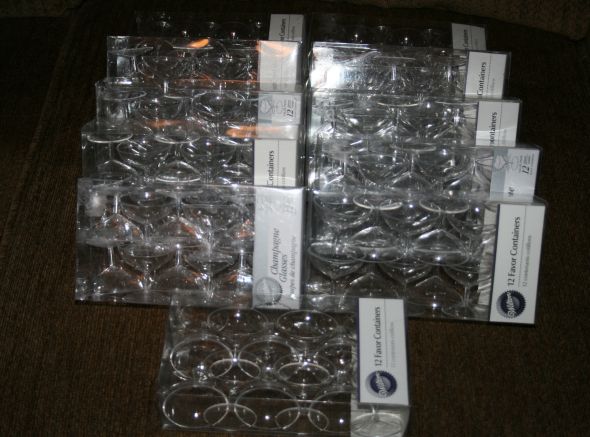Wilton Wedding Favor Containers Champagne Glass 12 count per package