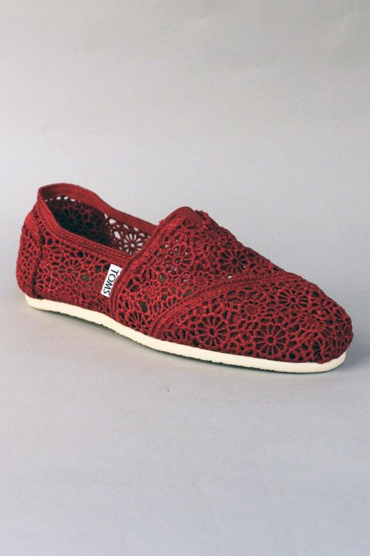 TOMS Shoes for bridesmaids? :  wedding toms shoes bridesmaids shoes red TOMS Red