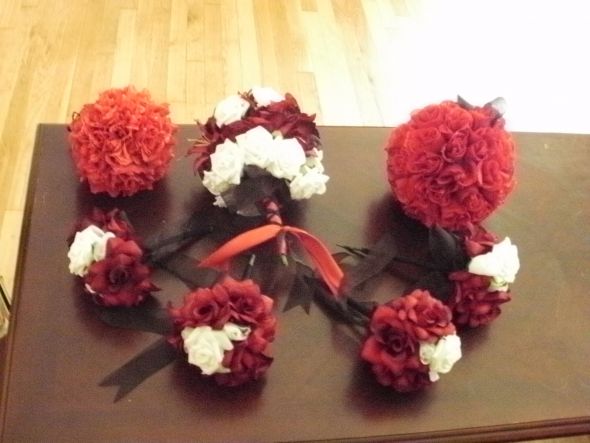 Pomanders and flowers