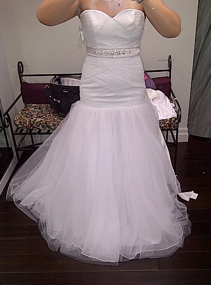 Beginning to get taffeta wedding dress regret.. : wedding taffeta dress regret fabric beach wedding opinions IMG 20110923 00128