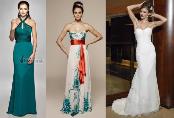 Okay my colors are Teal Orange and White My MOH dress are all these colors 