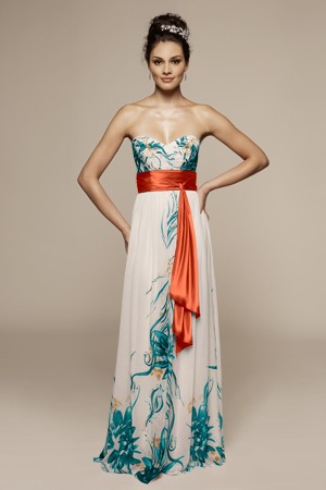 Beach Brides! Show me your 2012 BridesMAID dresses!!!! :  wedding beach wedding beach bridesmaid bridesmaid dresses Tealprint Orange