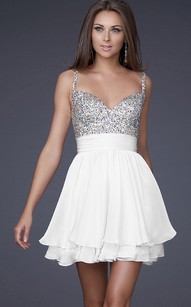 Bridal Shower/Rehearsal Dress :  wedding dress shower short rehearsal white rhinestone 259780975 QmaorY1t B