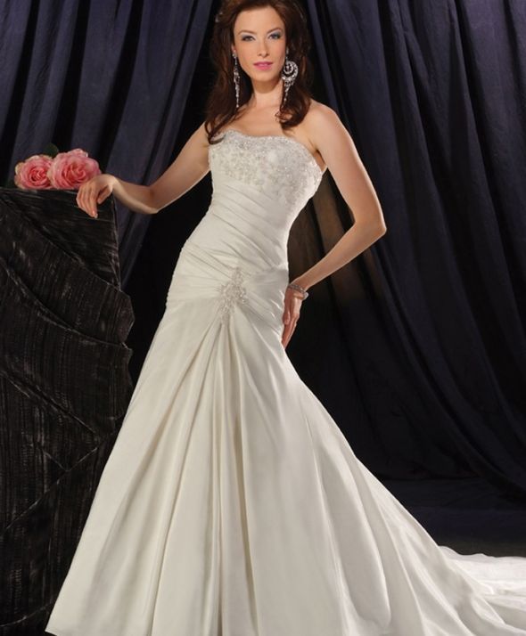 Is This the Dress? :  wedding bonny 913 wedding dress ivory dress taffeta Front