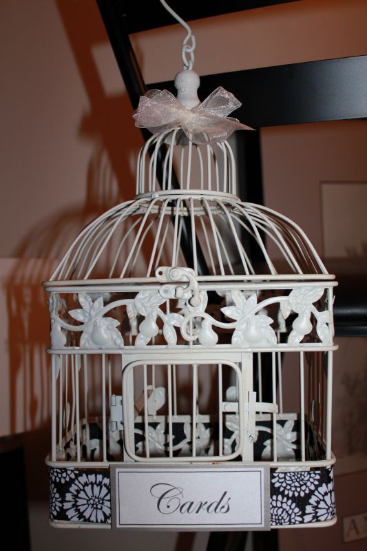SHABBY CHIC Wedding Birdcage Card Holder and Wishing Well wedding birdcage