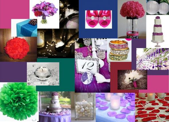 Anyone else having a Jewel-Toned themed wedding?? :  wedding theme jewel tone inspiration board decor Inspiration Board