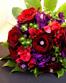 Show me your garden wedding! :  wedding wedding reception outdoors garden RedPurpleBouquet