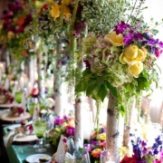 Show me your garden wedding! :  wedding wedding reception outdoors garden TallCenterpieceMixed2