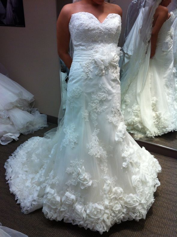 Drop Waist...What's your favorite?! : wedding pronovias drop waist rosa clara picture dress gown lace IMG 0803