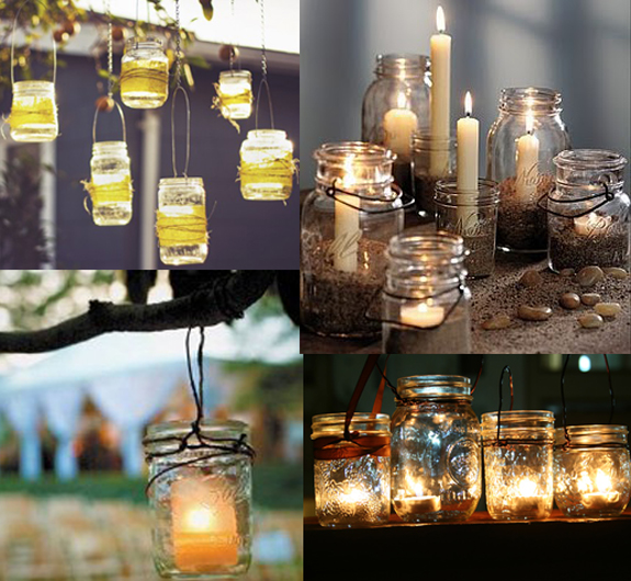 rustic vintage summer wedding wedding Diy Wedding Mason Jar Lanterns