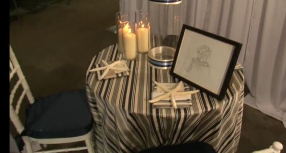 HELP ME WEDDING BEES!!!! DONT KNOW WHAT TO DO:( :  wedding linens table cloths centerpieces venue reception magenta blue colors help Navy Table