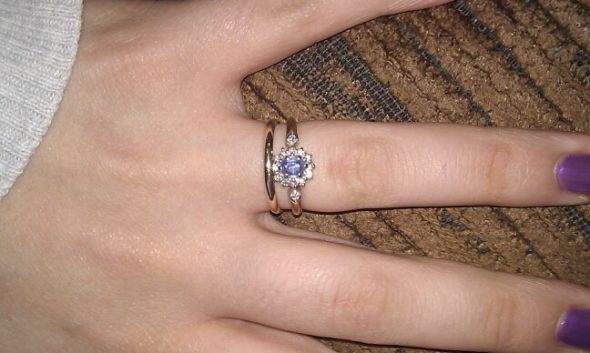 Can I see your nondiamond engagement ring and any sapphire ring advice welcomed! : wedding sapphire ering blue diamond Ring24
