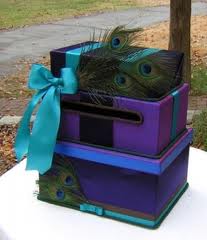 PURPLE, CHARCOAL, AND PEACOCK! : wedding peacock purple grey teal Box Inspiration