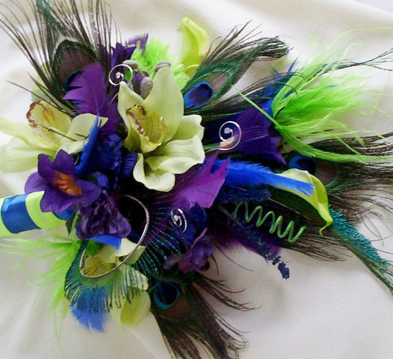 PURPLE, CHARCOAL, AND PEACOCK! : wedding peacock purple grey teal Image 19