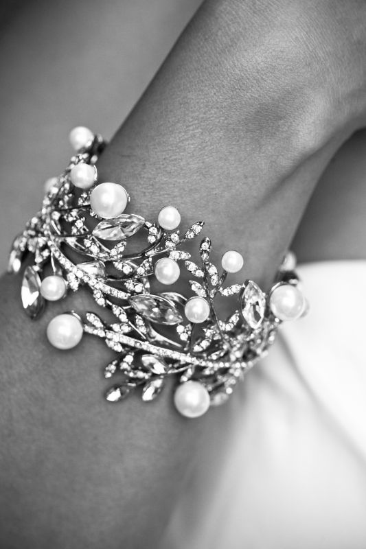 Multi Strand, pearl, rhinestone necklace, Bracelet, Birdcage vail $100.00 obo :  wedding rhinestone multi strand necklace pearls ribbon white bling crystals silver bridesmaids ceremony jewelry rhinestone and pearl bracelet bracelet bird cage veil vintage jewlery VPWJJP 2392