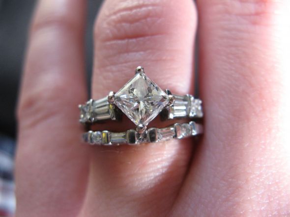We found the wedding band in an antique shop paid 550 for platinum