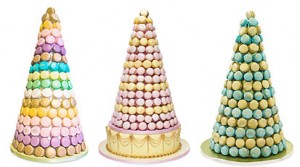 FRENCH MACARON PARTY FAVORS & TOWERS :  wedding macaron cake macaroon french dessert candy favors diy tower cupcake custom monogram teal black blue brown navy gold green orange pink purple red white ivory yellow silver bridesmaids engagement inspiration ceremony reception Macaron Tower1 300x167