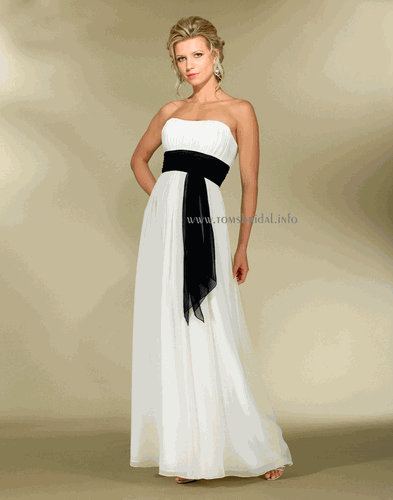 Bridesmaid Dress instead of wedding dress? What do you think? : wedding dress a line 1 bridesmaid bridal wedding bow Alexia1