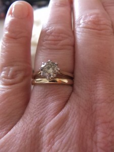 1.9 mm for 2 ct solitaire ring.. is that too thin? :  wedding moissanite e ring band width solitaire petite DSCF3151