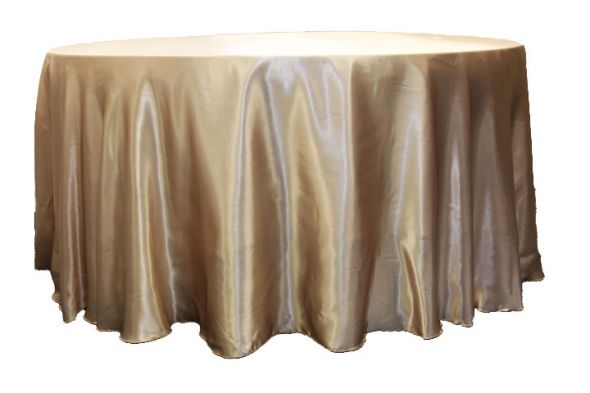 22 120 Satin Champagne Round Tablecloths wedding tablecloths tablecloth 