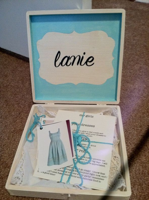 Update: Finished product be my maid boxes :  wedding bridesmaid gift Bmbox3