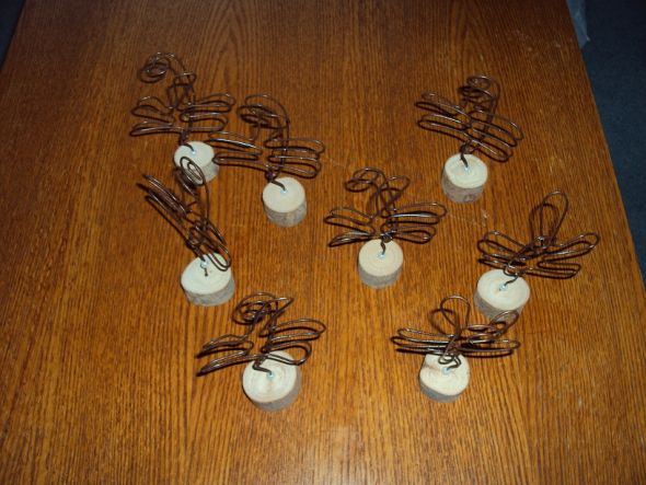 Lot of 8 Fall Leaf Table Number Place Card Holders wedding fall wedding