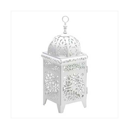 25 White Moroccan Candle Lantern Wedding Centerpieces wedding ceremony