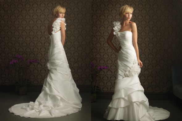Any ladies alter their dresses to make it look different? :  wedding Bridal Gown Allure Bridal 8760F