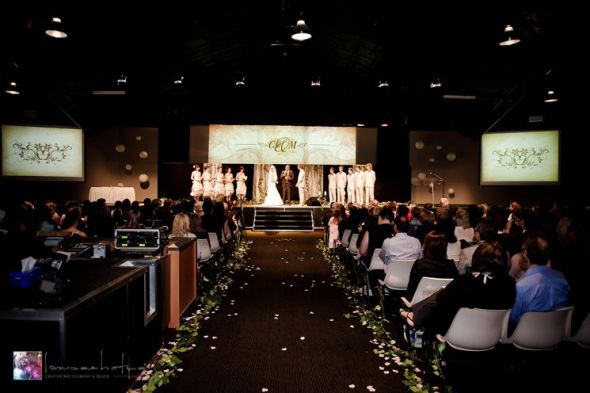 Please help me! Decorations for this modern church? I'm stuck! :  wedding church decorations diy 298919 10150274638472725 730647724 7784686 6008627 N