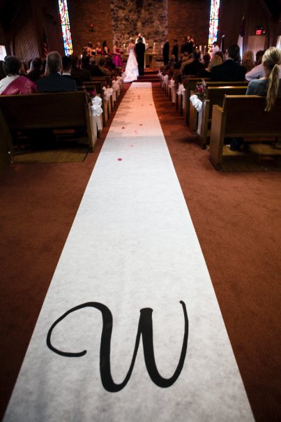 Here's a picture of someone elses wedding at our church v Wedding Aisle