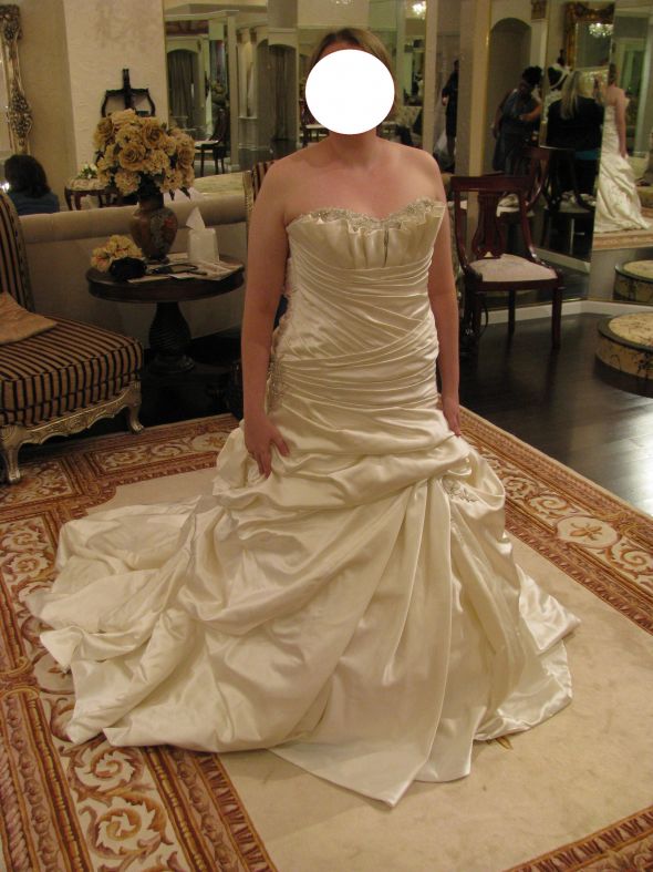 Size 12/14 (street size) brides: Post your dress pics! :  wedding wedding dress size 12 size 14 hourglass petite photos pictures pics ball gown 1 a line 1 First San Patrick