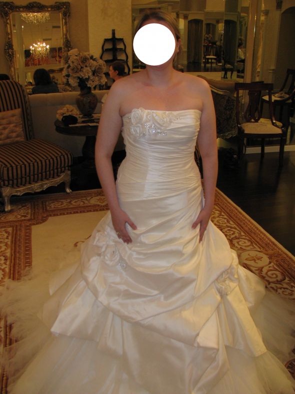 Size 12/14 (street size) brides: Post your dress pics! :  wedding wedding dress size 12 size 14 hourglass petite photos pictures pics ball gown 1 a line 1 Second San Patrick Carey