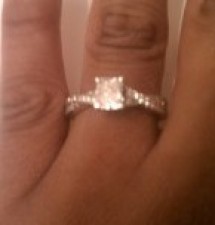 Radiant vs Princess: which do you prefer? :  wedding radiant princess diamond engagement ring sparkle IMAG0273