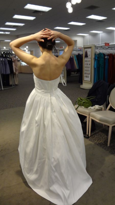 I bought my dress - Pics Inside :) :  wedding dress davids bridal oleg cassini highlow shoes short DSC00922