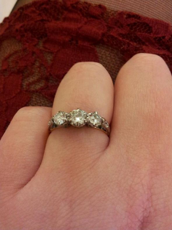 show me your three-stone e-rings! :  wedding three stone ring three stone radiant cut Ring2
