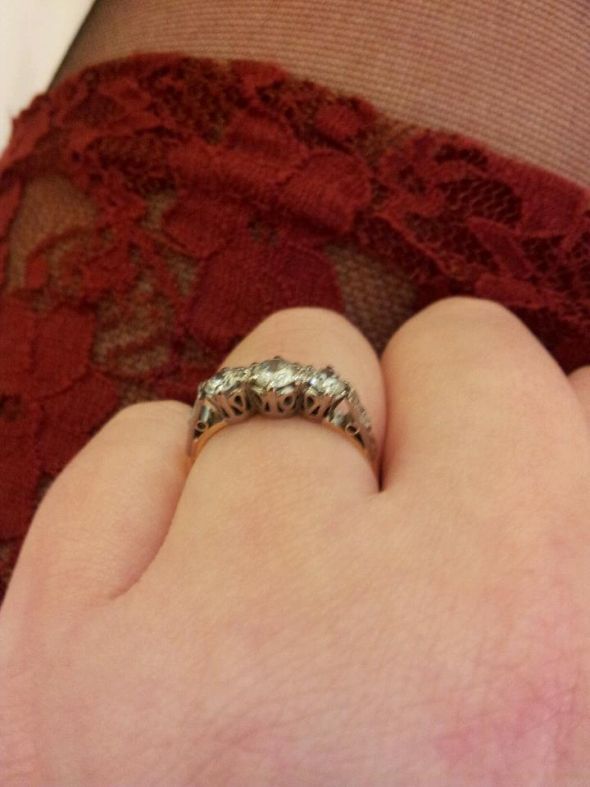show me your three-stone e-rings! :  wedding three stone ring three stone radiant cut Ring3