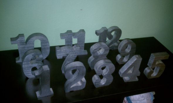 Silver Wooden Table Numbers wedding silver reception table numbers