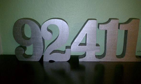 Silver Wooden Table Numbers : wedding silver reception table numbers IMAG0846