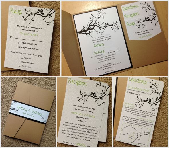 At it again.. Love Birds Wedding Inv