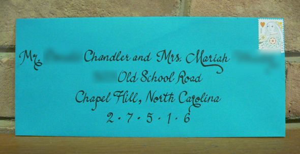 DIY Invitation Calligraphy (printer tracing method) :  wedding envelope calligraphy address addressing invitations diy Envelope1