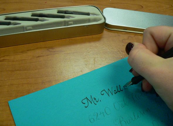 DIY Invitation Calligraphy (printer tracing method) :  wedding envelope calligraphy address addressing invitations diy Envelope4