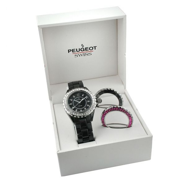 I need advice on picking out a watch and you ladies have excellent taste! :) :  wedding Peugeot   Black Ceramic