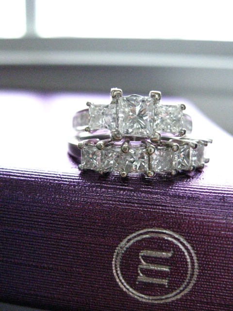May I please see your 3 stone e-rings? :  wedding Rings 2