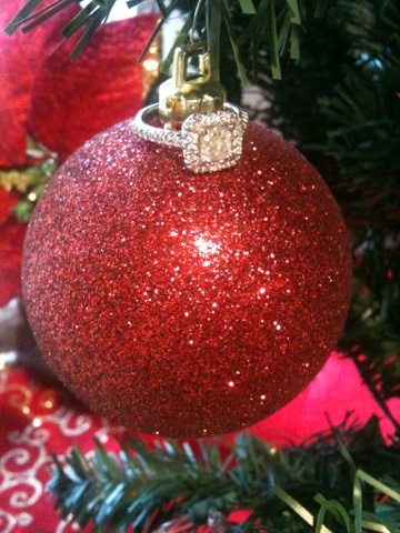 Pics of your Ring and Favorite Ornaments! :  wedding engaged engagement ring rings christmas xmas x mas diamond holidays tree ornament Ringgg